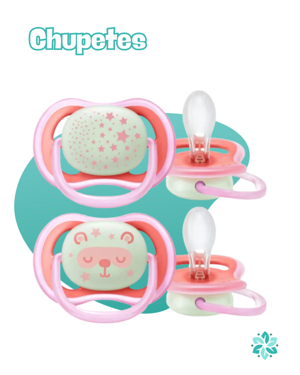 Chupete Avent Ultra Air Night Time  -ROSA