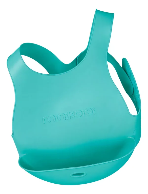 BABERO DE SILICONA AQUA GREEN-MINIKOIOI