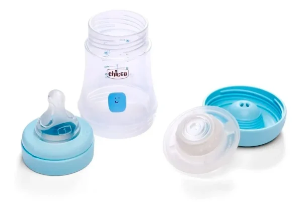 Mamadera Chicco Perfect 5 Flujo Lento 150ml 0m+ Color Celeste - Imagen 2